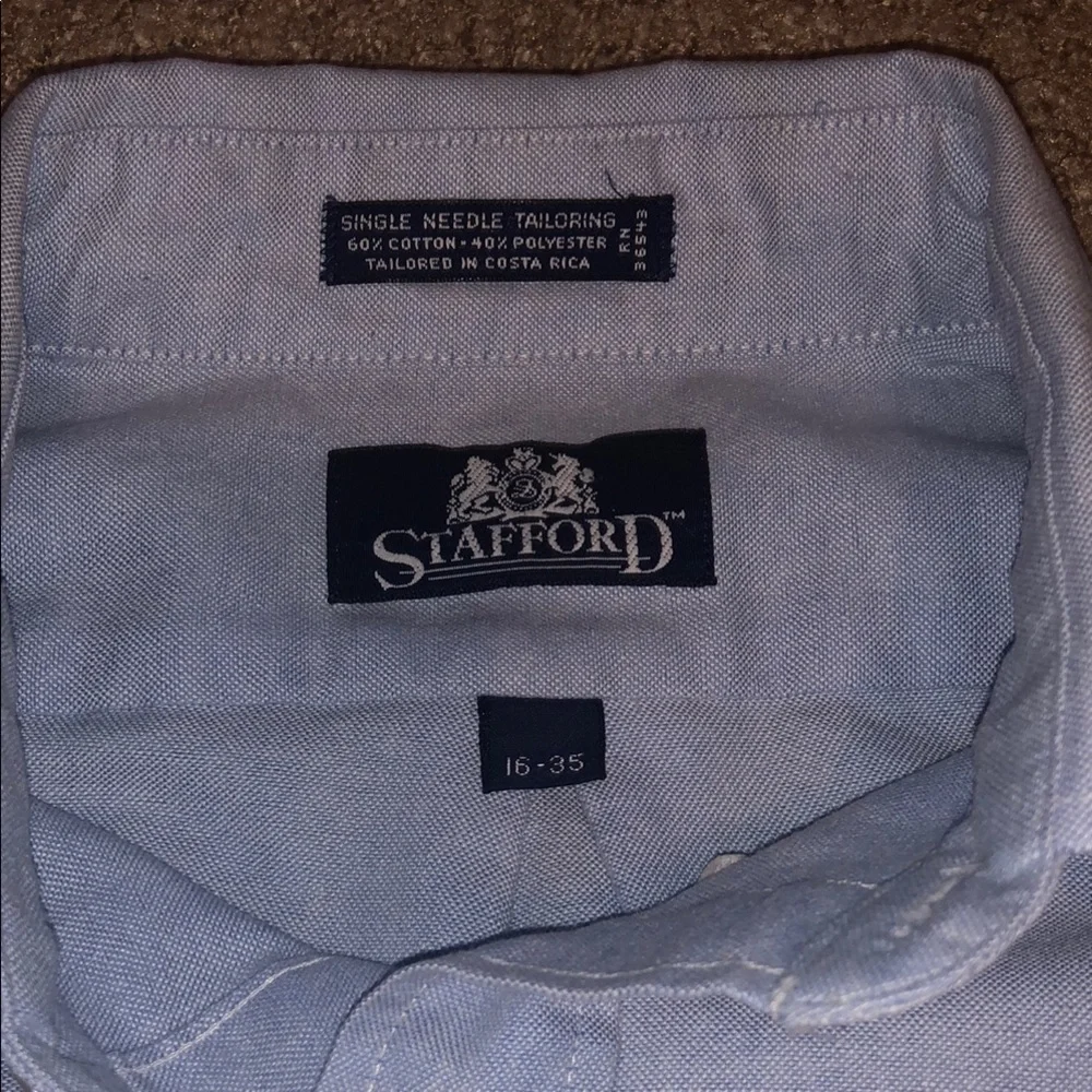 Stafford Blue Dress Shirt - Picture 2 of 6